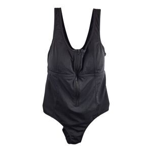 ArteSanDs One Piece Swimsuit Front Black Zipper Multi Fit Cup Black Size 12+